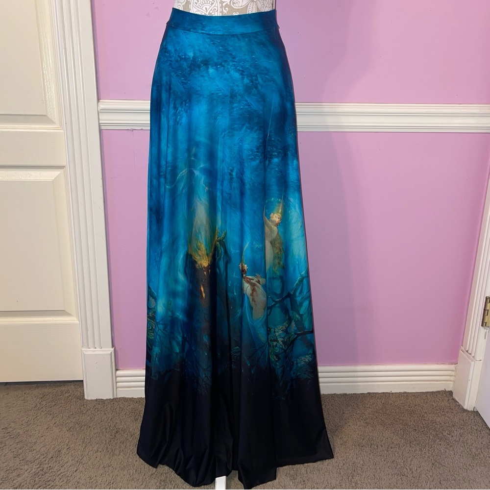 Blackmilk mermaid siren maxi skirt fairycore cottage renaissance fairy art ocean - Picture 5 of 7